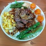 こだわりダイニング 花ざかり - 柔らかサイコロステーキ丼♪