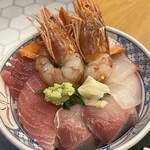 磯丸水産食堂 - 勝手丼1428円(税込)