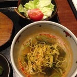 甘太郎 - 錦糸卵が入ったスープ(^^)