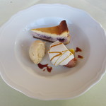 ラ・ジョルジーナ - デザート盛り合わせ
ラムレーズンのアイス
パンナコッタ
ブルーベリーチーズケーキ