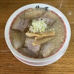 後とう家 - 肉そば　税込1,100円　　　　　　　　　　　　　　　＋背脂　税込100円