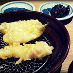 天ぷら八兵衛 - 2014.8　天ぷら定食はエビ2尾からエビ1尾、キス一つに変わってます。