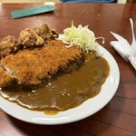 太田食堂 - カツカレー　唐揚げトッピング
