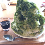 上野の森PARK SIDE CAFE - 抹茶白玉あずきのかき氷