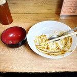 スワチカ - メンチカレーライス+とんかつトッピング、とん汁 食後