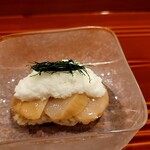 銀座 きた川 - 貝漬け　麦とろろ掛け