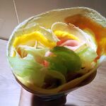 Wanna Be - ハムエッグサラダ　お好み焼きソース