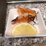 築地青空三代目 - 焼かれた海老