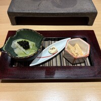 鮨 無垢/鮨 白銀 - 季節の先付け3種
