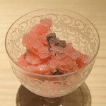 ぬま田 - 西瓜熊本シャーベット　モンキージンをかけて