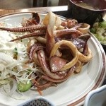 日影茶や - いかバター焼き定食 アップ