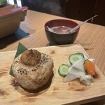 漬け炉端・海鮮番屋×完全個室 漁場ウ合 - 〆には、おにぎり頼んだら❣️あら汁が❣️