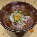 北陸の鮨 飛泉 - 剣先イカ　他のイカそうめんとこんなに違うかって感じ