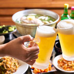 東大門 タッカンマリ - キンキンに冷えたビールで乾杯