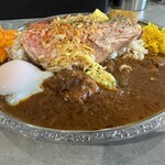 さっぽろルーカレーNAGAMIYA - あいがけカレー少し横から撮ってみました