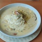 スープパスタ コジロー - きのこクリーム2種チーズがけ