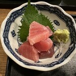 浜焼き海鮮居酒屋 大庄水産 - 【2025.5.30(金)】日替り焼き魚定食（並盛）1,000円のマグロぶつ