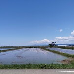 いづみや - お店の正面に鳥海山
