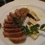 大衆食堂 瓦町ブラン - 鴨胸肉の網焼き　白葱添え