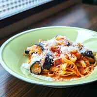 茄子とベーコンのトマトソース