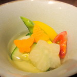 まな板の上の旬　ぽぽぽん - だし香る朝倉冷製盛り