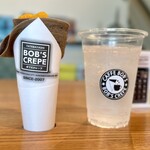 カフェ ボブズ クレープ - ミカンの何かと、こだわり酒場のレモンサワー