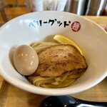 ベリーグッド麺 - 濃厚ごま坦々つけめん 味玉付け 辛1 〆ごはん付き