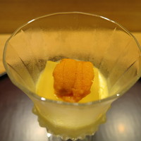 日本料理 太月 - とうもろこしのムース、トマトのジュレ、生雲丹