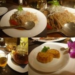 施家菜 - 絵蟹黒胡椒ソースを使った和えそば（ローメン）