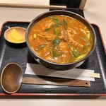 手打ちうどん やまびこ - Wカレーうどん(牛スジ) 980円