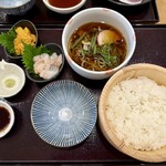 おひつごはん 四六時中 - 料理写真:生うに¥550 生えび¥250 掛けそば¥250 ライス¥280