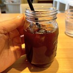 Healthy Kitchen SMiLeY - アイスコーヒーは小さめの瓶グラスで