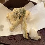 かとう - 鱧山菜天ぷら