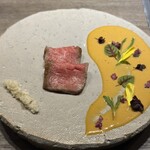 USHIGORO S. - 牛ヒレのたたき　特製雲丹ソース