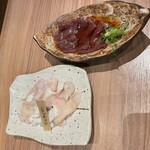 焼肉六角 - 和牛てっちゃん(1080円)(税込) 和牛極上塩レバー(1280円)(税込)