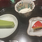 奈良 而今 - マンゴー　うすいえんどうの水菓子　アイスクリーム