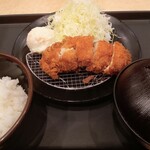 松のや - 料理写真:チキンかつ定食+ポテサラトッピング