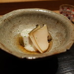 虎白 - 冷し物 鮑 賀茂茄子 白胡麻餡 2014.8.2x