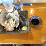 ぷらっと食堂 - 活きホッキ刺し身