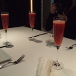 銀座 シェ・トモ - いちごのカクテル、いちごの生ジュース