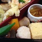 吾妻 - おくら、たまごやき　　さといも、こんやく
