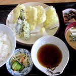永田ドライブイン - いか天ぷら定食！(2014,08/24)