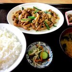 永田ドライブイン - ホルモン焼定食！(2014,08/24)