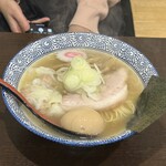 手打ちラーメン 清仁軒 - 味玉ワンタンメン塩味細麺
