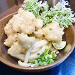 まる博 - かしわ天ぶっかけ（並・冷）（￥900）