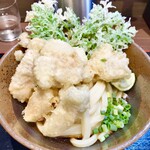 まる博 - かしわ天ぶっかけ（並・冷）（￥900）