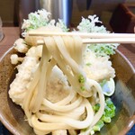 まる博 - かしわ天ぶっかけ（並・冷）（￥900）