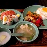 サワディー - 2014年8月28日日替わりランチ　ソフトシェル甘酢炒め　980円