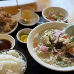 来々軒 - 唐揚げちゃんぽんセット