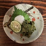 盃屋かづち - 2025.05.30 (金)   アワビの肝和え　968円（税込）